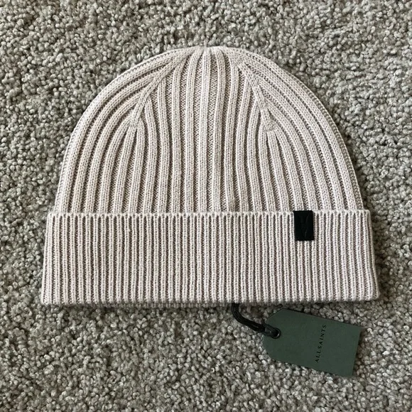 All Saints | Accessories | Allsaints Knit Rib Beanie Blush  display picture 1